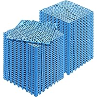 VEVOR Interlocking Tile 55PCS Blue, Drainage Tiles 12