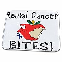 3dRose Funny Awareness Support Cause Rectal Cancer Mean Apple - Dish Drying Mats (ddm-120594-1)