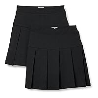 Amazon Essentials Girls' Uniform Pleated Scooter Skort, Pack of 2