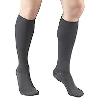 Truform 20-30 mmHg Compression Stockings for Men and Women, Knee High Length, Closed Toe, Gray, 2X-Large