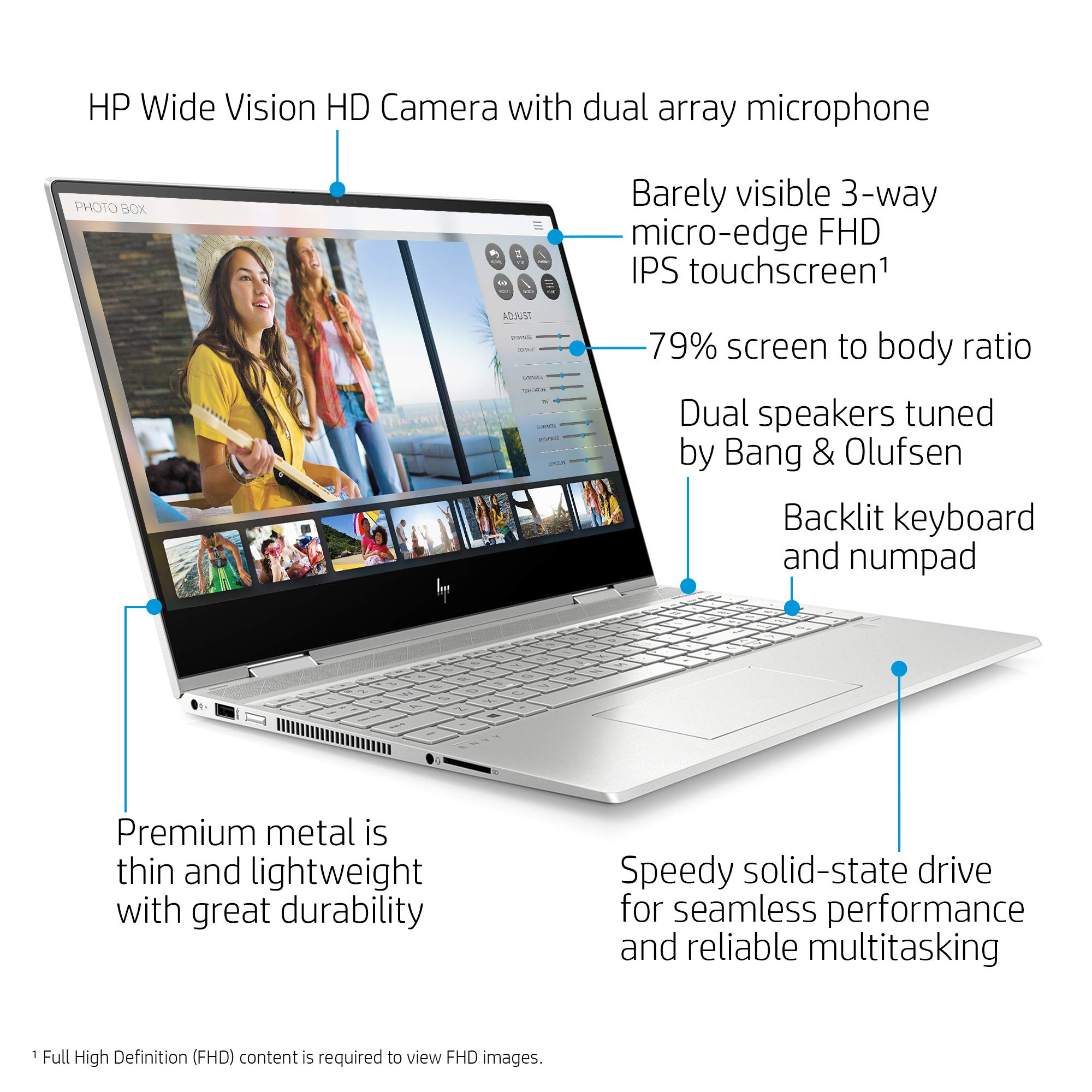 HP Envy x360 2 in 1 Laptop Computer I 15.6