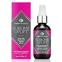 Sublime Uplift Neck Firming Serum - Tightening Cream for Crepey Skin & Wrinkles on the Neck, Chest & Decollete - Anti Aging Treatment Lotion with Shiitake Mushroom Extract, Hyaluronic Acid & Peptides