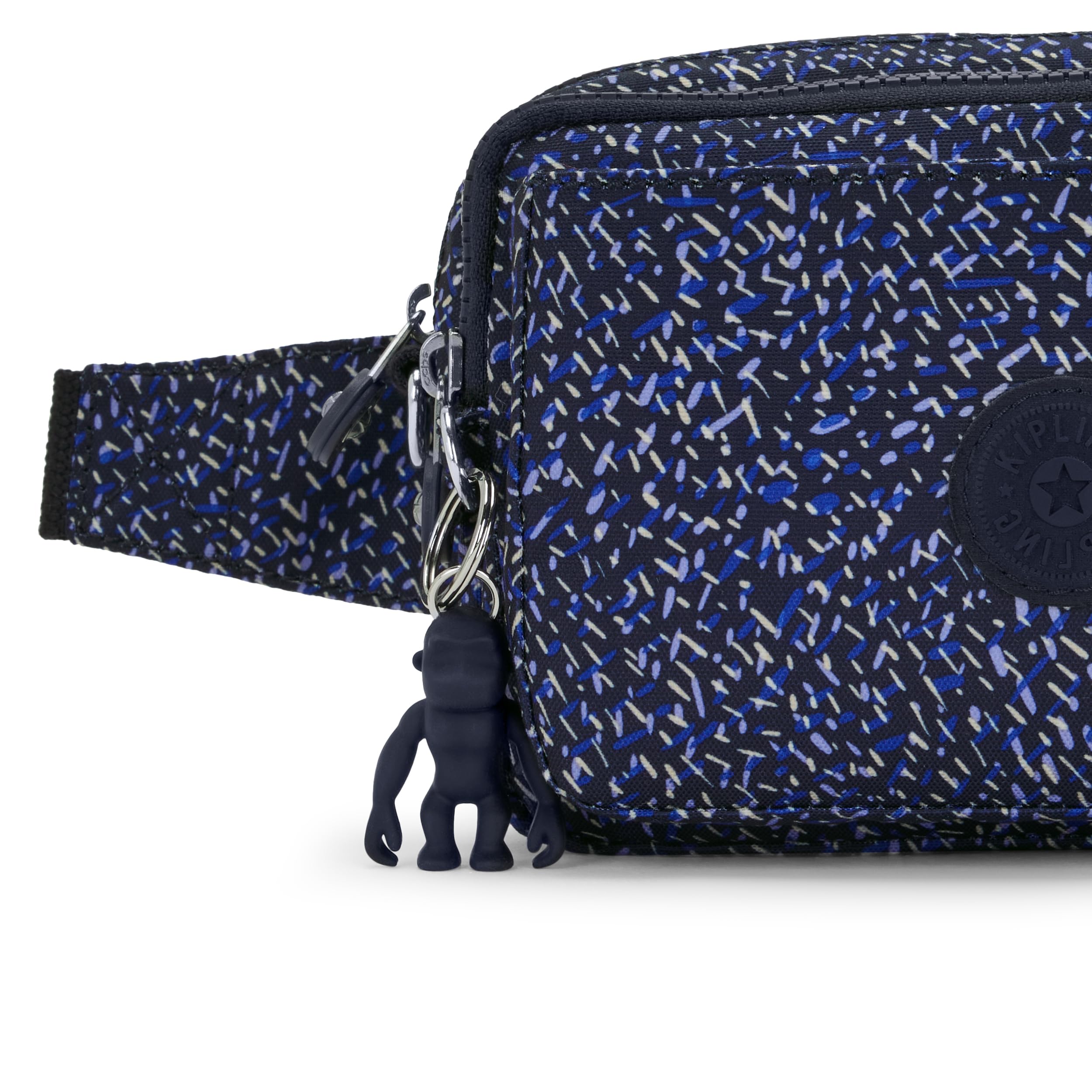 Kipling Women’s Abanu Crossbody Bag, Lightweight, Adjustable Nylon Waist Pack with Multi-Compartment Zip Pockets, Cosmic Navy