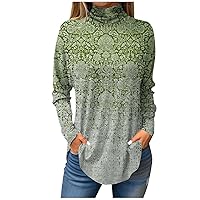 Shirts for Women Tunic Tops Long Sleeve Shirts for Women Cute Graphic Print Blouses Tees Casual Plus Size Pullover Tops