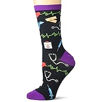 K. Bell Women's Fun Jobs & Occupation Crew Socks-1 Pairs-Cool & Cute Novelty Mom Gifts