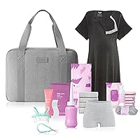 Pre-Packed Hospital Bag Essentials for Labor and Delivery, Postpartum Essentials for Recovery and Baby (30pc Gift Set)
