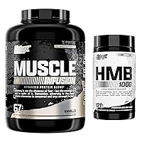 Nutrex Research Whey Protein Powder, Vanilla HMB 1000 MG | Supports Muscle Recovery,