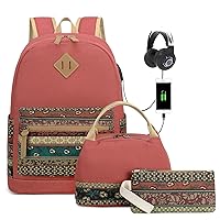 Waterproof Laptop Backpack with USB Charging Port, Water Resistant College School Backpack