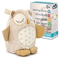 Cloud b Sound Machine with White Noise Soothing Sounds | Cuddly Stuffed Animal | Adjustable Settings and Auto-Shutoff | Nighty Night Owl™ Smart Sensor