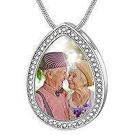 Fanery Sue Urn Necklace for Human Ashes, Heart Crystal Urn Necklace for Ashes, Personalized Urn Necklace for Ashes Cremation Urn Jewelry Ashes Memorial Keepsake for Women & Men