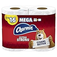 Charmin Ultra Strong Toilet Paper, 4 Mega Rolls = 16 Regular Rolls White