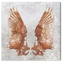 Gal 'Rose Gold Wings' The Fashion Wall Art Decor Collection Modern Premium Canvas Art Print,Copper,12