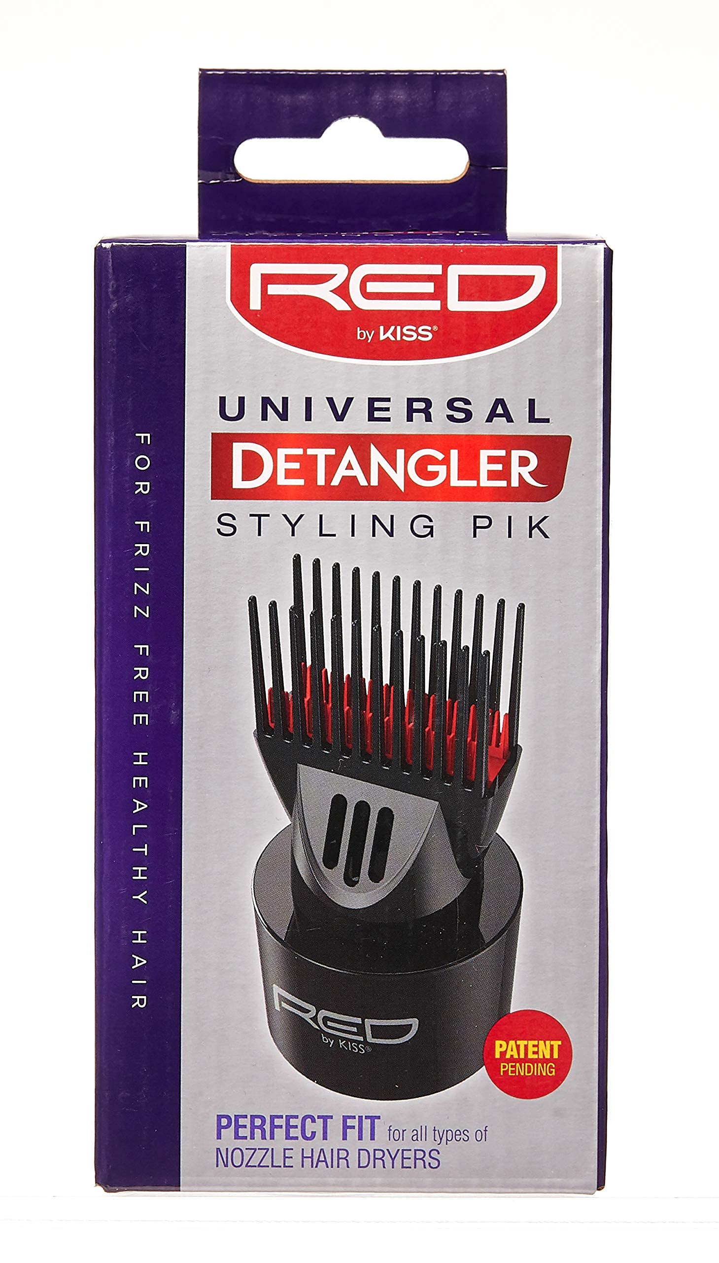 Red by Kiss Universal Detangling Blow Dryer Hair Styling Pik – Compatible with all Hair Dryers