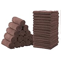 Baby Washcloths, Newborn Essentials Super Absorbent Baby Wipes, Gentle on Sensitive Skin for New Born Face, Baby Registry as Shower for Girls and Boys, Wood Brown, 9x9 Inch (Pack of 32)