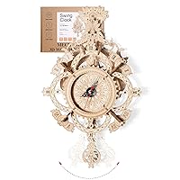 3D Puzzles for Adults Wooden Clock kit DIY Build Mechanical Wall Clock Hanging Pendulum Clock Puzzle Gift for Aldult and Teens