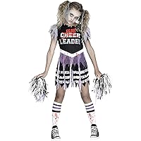 Fun World Zombie Fearleader Costume, Medium 8-10, Multicolor