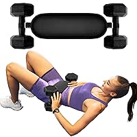 Hip Thrust Belt, Dumbbell Hip Thrust Belt for Kettlebells or Grip Plates, Thicker Slip-Resistant Leather Glute Bridge Pad Machine for Booty Workout of Home Gym
