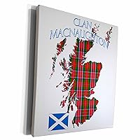 3dRose Contour of Scotland with the MacNaughton clan... - Museum Grade Canvas Wrap (cw-380107-1)