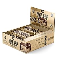 MRE Protein Bar, Chocolate Chip Cookie Dough - Contains MCT Oil + 20g of Whole Food Protein - Easily Digestible, Macro Balanced Low Sugar Meal Replacement Bar (12 Bars)