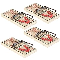 Victor M201 Snap Pack of 4 - Large Rat Traps - Original Wooden Victor Snaps, World's No.1, Trusted for Over 115 Years, Quick & Effective Results