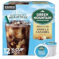 Green Mountain Coffee Roasters ICED Vanilla Caramel, Single Serve Keurig K-Cup Pods, Flavored Iced Coffee, 12 Count