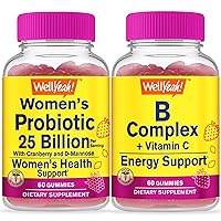 Probiotics 25B+ Cranberry+ D-Mannose + Vitamin B Complex, Gummies Bundle - Great Tasting, Vitamin Supplement, Gluten Free, GMO Free, Chewable Gummy