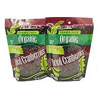 Organic Dried Cranberries No Sugar Added, High In Fiber by Trader Joes 5.5 Oz Each – (Pack of 2)