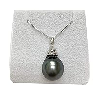 14.8MM Huge Size Tahitian Cultured Pearl Pendant with 18 Inches sterling silver necklace, Pendant Necklace Only for Women, Only 1 pc available