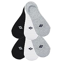 Sperry Men's Recycled Cushioned Sneaker Liner Socks-6 Pair Pack-Repreve Arch Support and No Slip Heel Gripper
