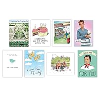 Nelson Line Assorted Birthday Cards - Box of 8 cards/envelopes - 5x7 & 4x6 Funny Beautiful Greeting Cards
