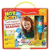 Educational Insights Hot Dots Jr. Let's Master Kindergarten Reading Set, Homeschool & Kindergarten Learn to Read Workbooks, 2 Books & Interactive Pen, 100 Reading Lessons, Ages 5+