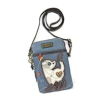 CHALA Cell Phone Crossbody Purse-Women PU Leather/Canvas Multicolor Handbag with Adjustable Strap