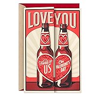 Hallmark Valentines Day Card for Husband, Wife, Boyfriend, Girlfriend (Beer, Here's to Us)