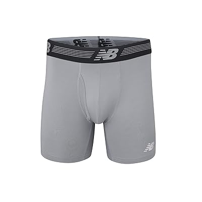 New Balance Men's 6 Boxer Brief Fly Front with Pouch, 3-Pack