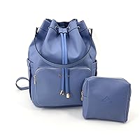niceaces- DARA Designer Tennis Bag, Made of Saffiano Vegan leather, Fits Tennis Racquets or Pickleball paddles in Interior Pockets, Comes with a Small Clutch bag, Spacious ShoulderBag/Backpack