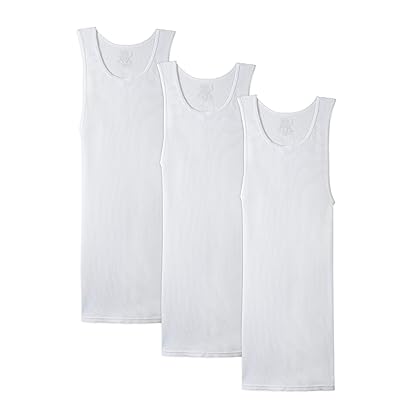 Fruit of the Loom Men's A-Shirt 3 Pack, White, XX-Large(Pack of 3)