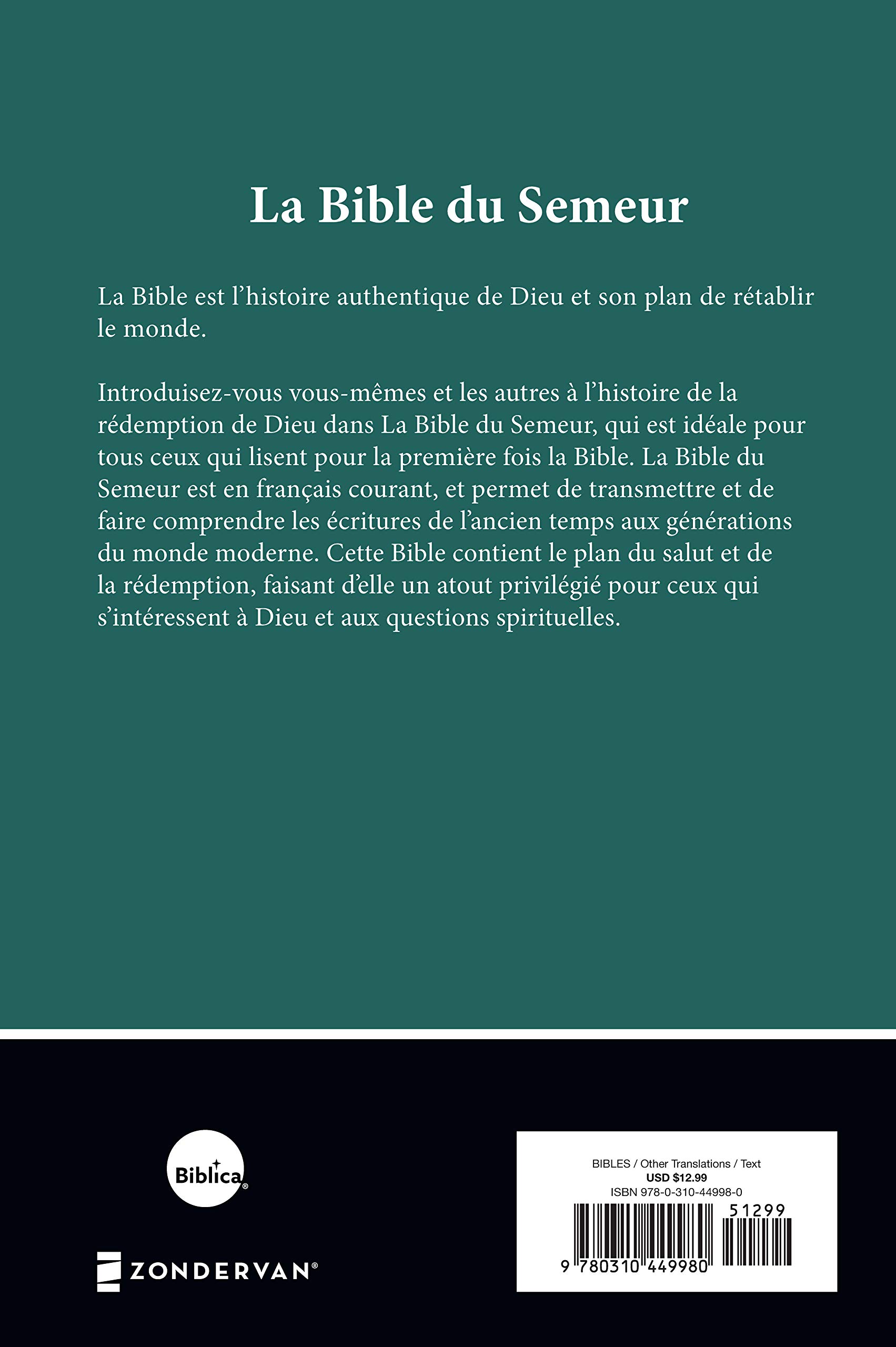 Semeur, French Bible, Paperback: La Sainte Bible Version Semeur (French Edition)