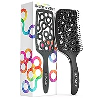 Professional Vented Hair Brush – Paddle Curved Hair Brush For Blow Drying, Wet Paddle Brush for Women Blow Drying