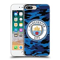 Head Case Designs Officially Licensed Manchester City Man City FC Dark Blue Moon Badge Camou Soft Gel Case Compatible with Apple iPhone 7 Plus/iPhone 8 Plus