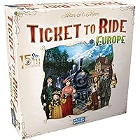 Ticket to Ride Europe 15th Anniversary DELUXE EDITION Board Game - Strategy Game, Family Game for Kids & Adults, Ages 8+, 2-5 Players, 30-60 Minute Playtime, Made by Days of Wonder