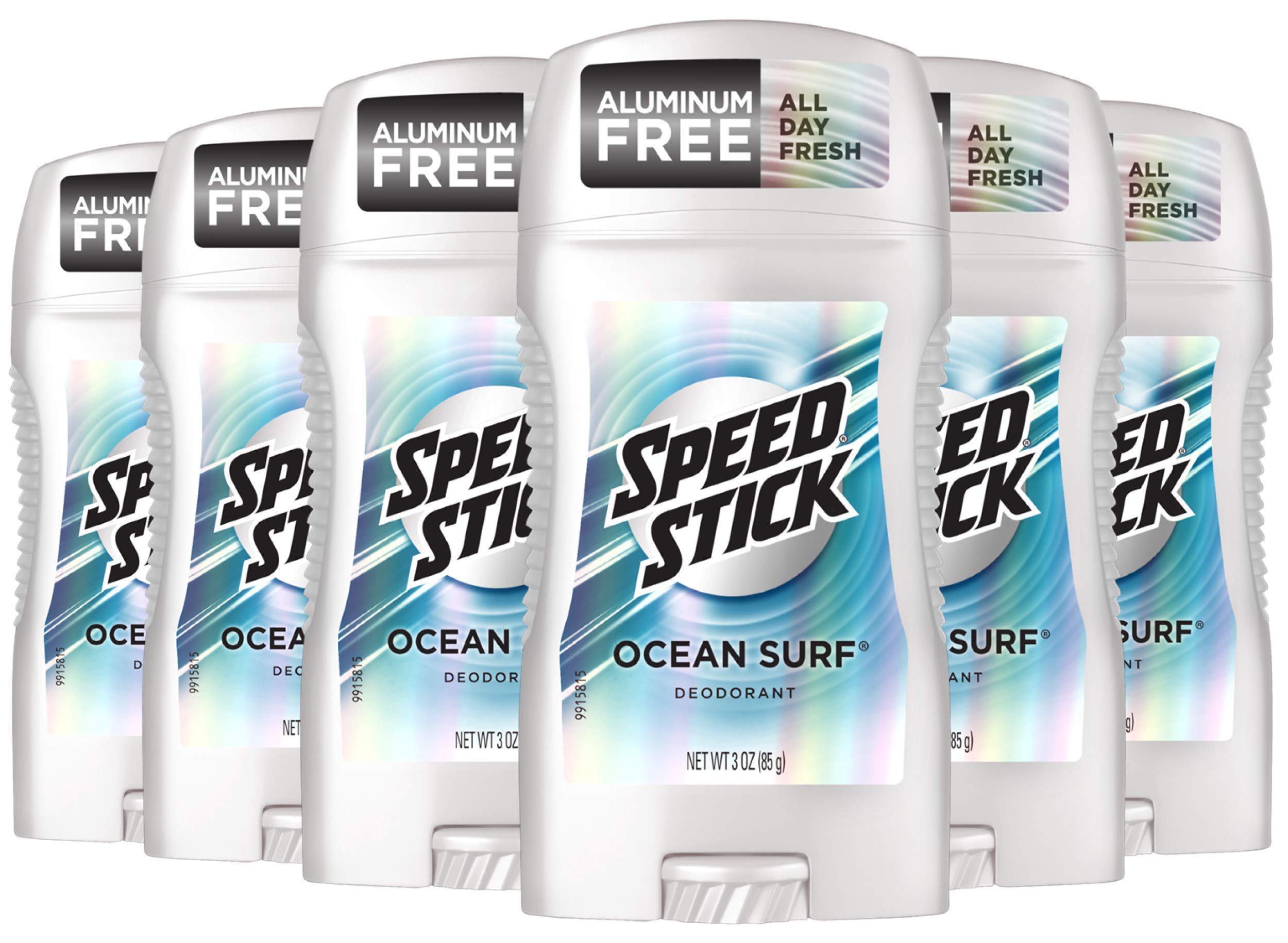 Speed Stick Underarm Deodorant for Men, Aluminum Free, Ocean Surf - 3 Ounce (Pack of 6)