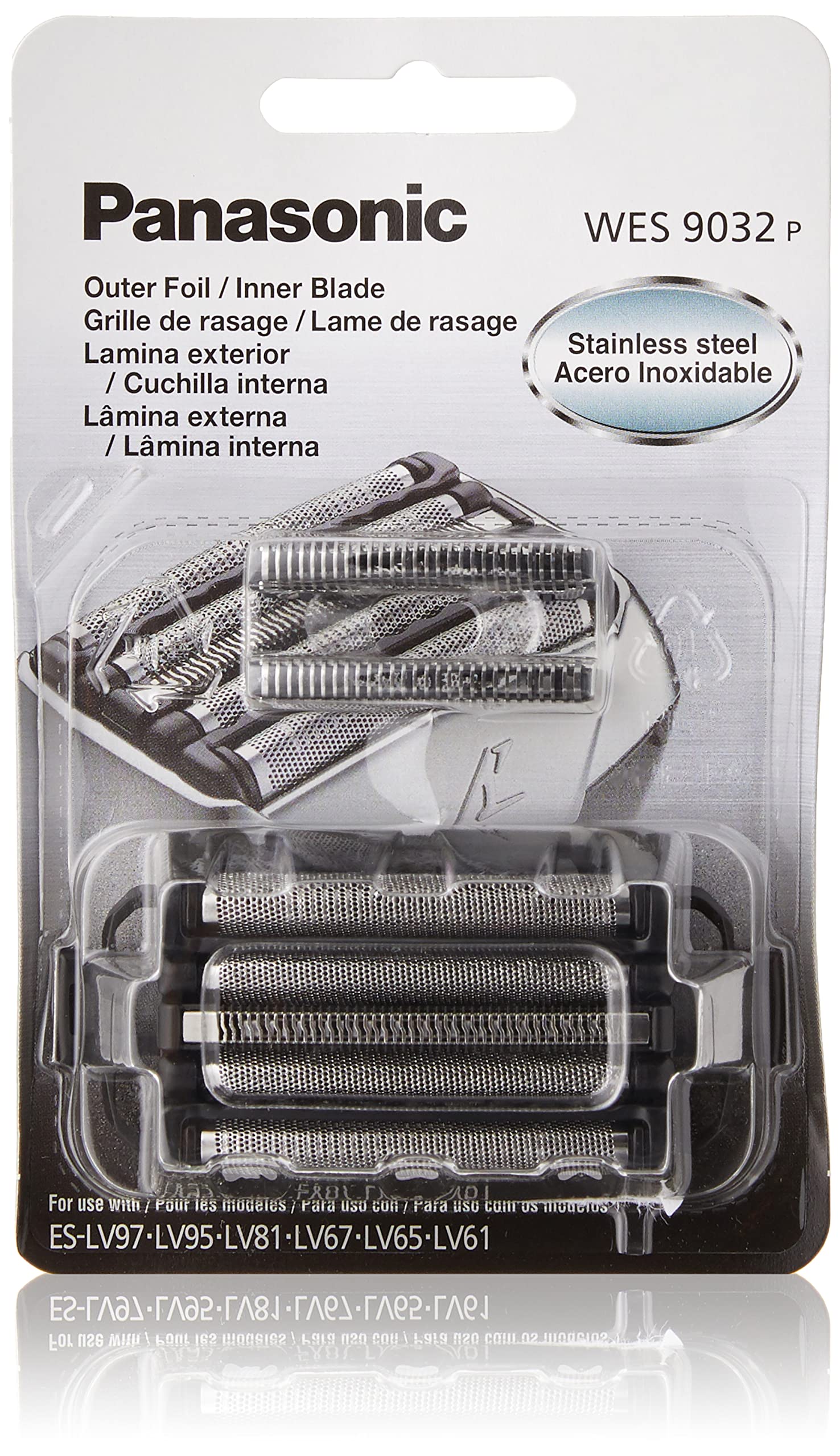 Panasonic Shaver Replacement Outer Foil and Inner Blade Set WES9032P, Compatible with ARC5 5-Blade Shavers ES-LV97-K, ES-LV67-K, ES-LV95-S, ES-LV65-S