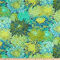 Kaffe Fassett Collective for FreeSpirit Japanese Chrysanthemum Forest, Fabric by the Yard