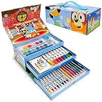Bluey Kids Art Set 40 Plus Pieces Kids Colouring Sets Paints Colouring Pencils Crayons Art Supplies Gifts for Kids