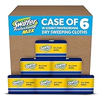 P&G PROFESSIONAL - 37109CT P&G Professional Heavy Duty 17-in Wide Duster Dry Cloth Mop Refills by Swiffer, Ideal for Commercial use on Hardwood, Tile or for Hand Dusting, 16 Cloths per Box (Case of 6)