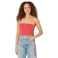 Tommy Hilfiger Crop Top Ribbed Strapless Bandeau Womens