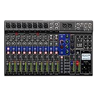 LiveTrak L-12 Digital Mixer & Multitrack Recorder, for Music, Podcasting, and More, 12-Input/ 14-Channel SD Recorder, 14-in/4-out USB Audio Interface, 5 Powered Headphone Outputs