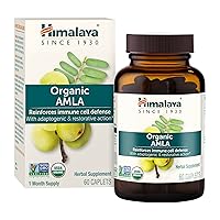 Himalaya Organic Amla Natural Antioxidant for Immune Support, 60 Caplets, 1 Month Supply