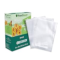 FoodSaver Vacuum Sealer Bags, Rolls for Custom Fit Airtight & 1-Gallon GameSaver Heat-Seal Pre-Cut Bags, 28 Count & Vacuum Sealer Bags for Airtight Food Storage and Sous Vide, 1 Quart Precut