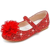 Flower Girl Shoes Dress Shoes Toddler Girls Flats Low Heel Princess Wedding Shoes for Little Big Kids